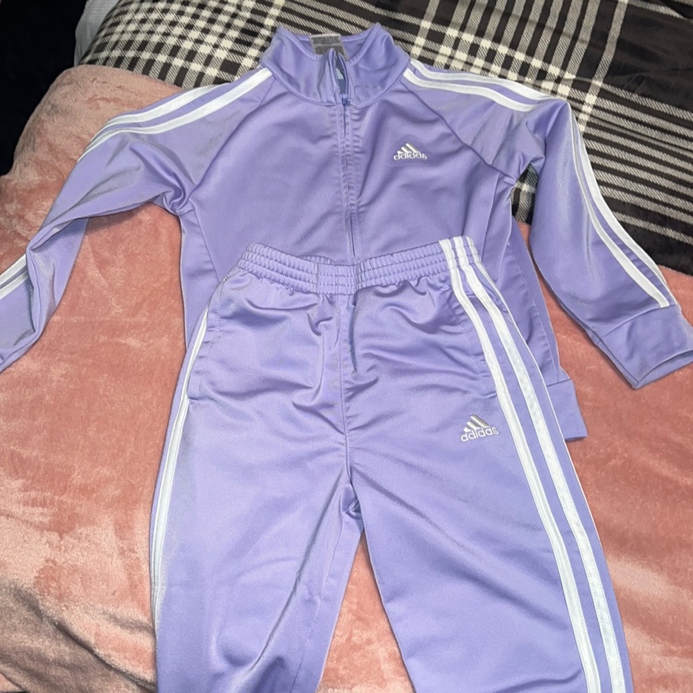 Adidas girls jogging suit worn once